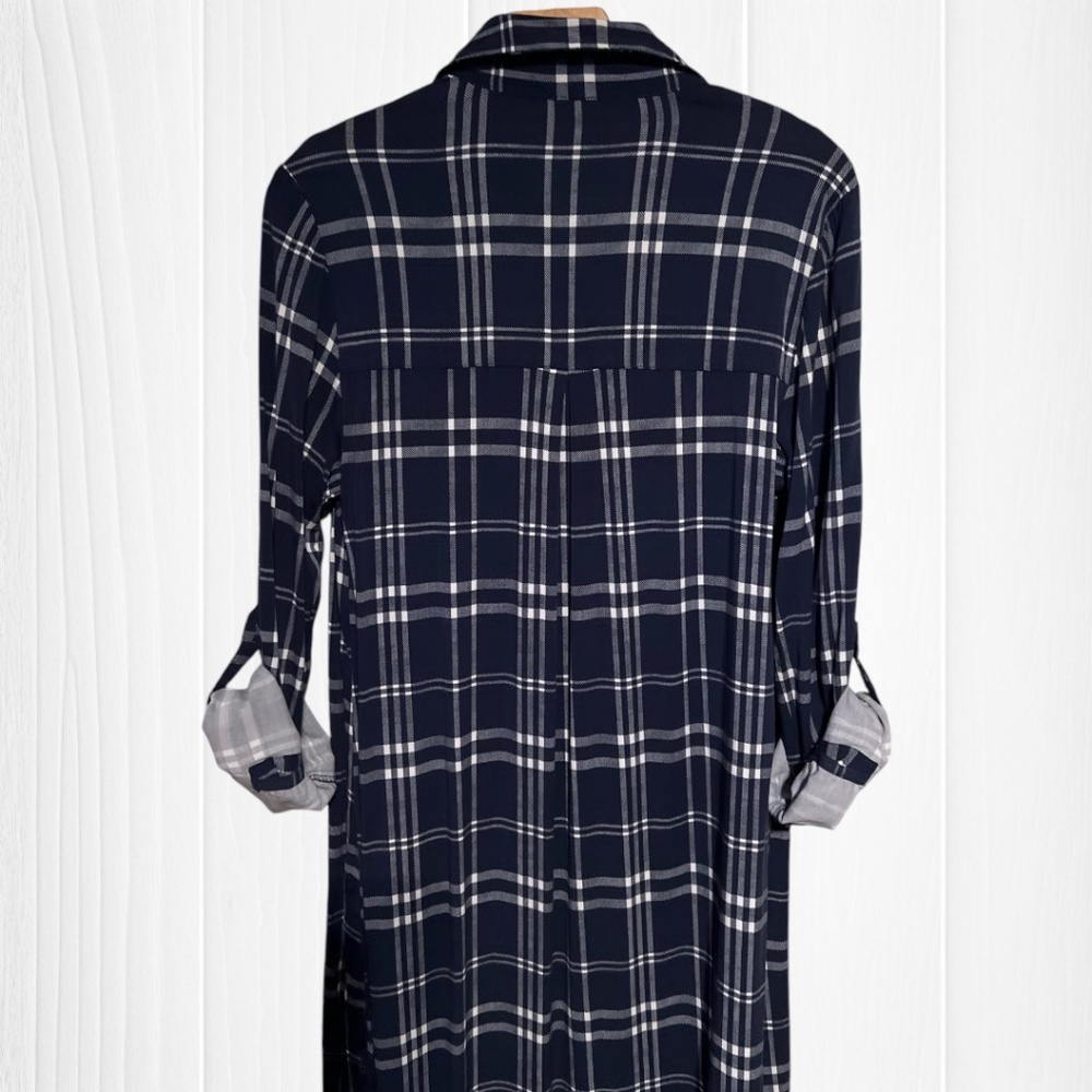 TORRID Navy Plaid Button-Up Dress (M/L) - Picture 11 of 16